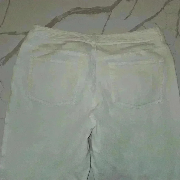 Lauren Ralph Lauren Womens Straight Leg Relaxed Stretch Jeans Cream Size 12 - Picture 6 of 11